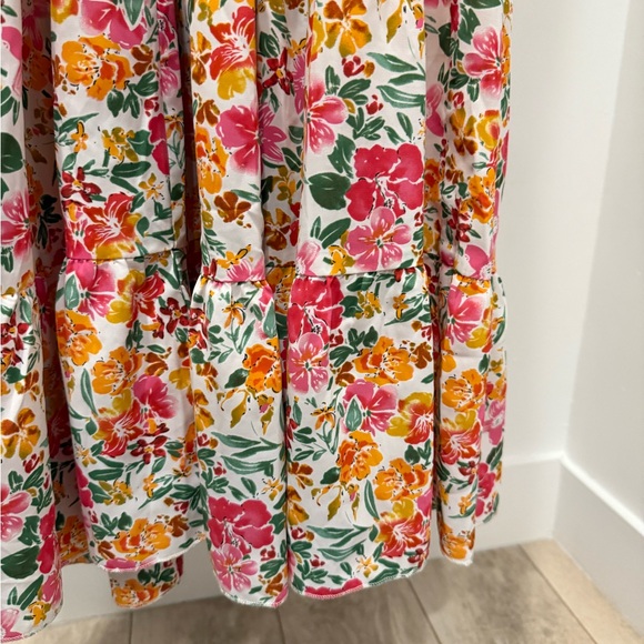 Pinch White Floral Ruffle Maxi Dress Size M | Garden | Cottagecore | Vacation - Picture 9 of 13
